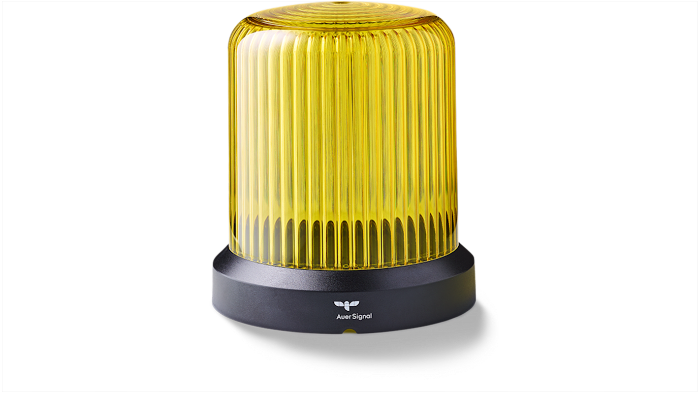 Lampa sygnalizacyjna LED 24 V AC/DC Ściemnianie, błyskanie, Pulsacyjne, Obrotowe, Stałe, Stroboskop Żółty Poziomy,