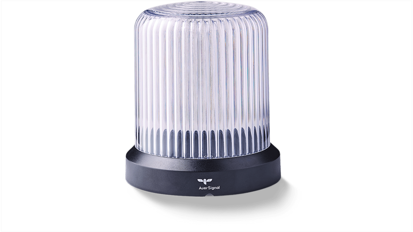 AUER Signal RDMHP Series Clear Dimming, Flashing, Pulsating, Rotating, Steady, Strobe Beacon, 110-240 V ac, Horizontal,