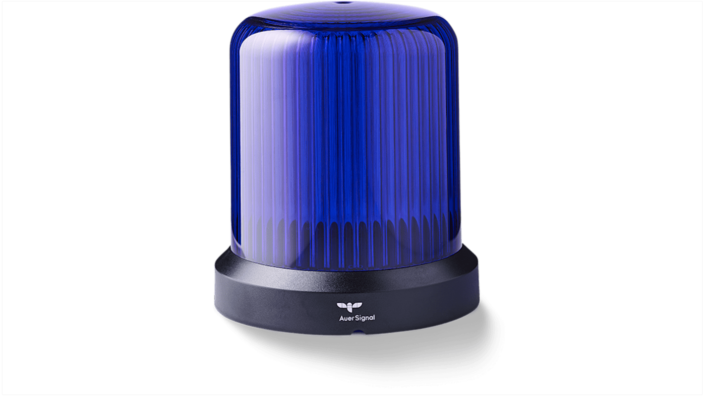 AUER Signal RDMHP Series Blue Dimming, Flashing, Pulsating, Rotating, Steady, Strobe Beacon, 110-240 V ac, Horizontal,