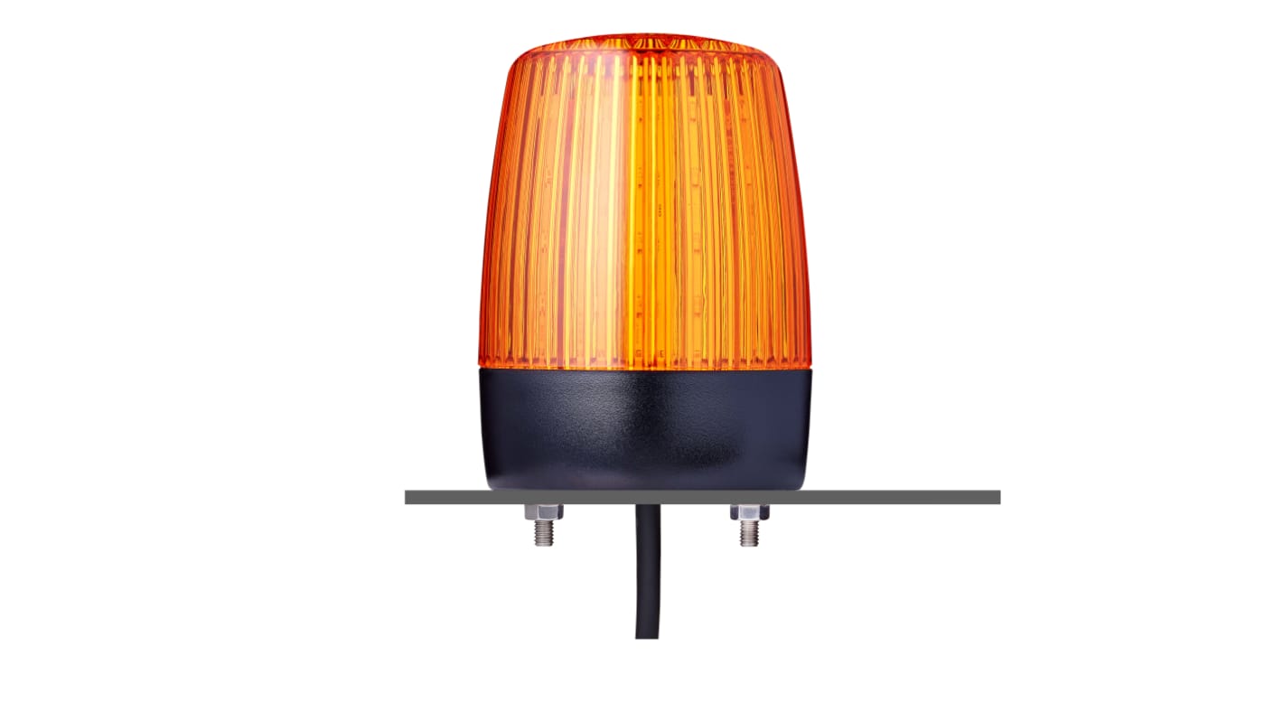 Lampa sygnalizacyjna LED 230/240 V. Migające, stałe Pomarańczowy Poziomo, montaż lampy, pionowo LED