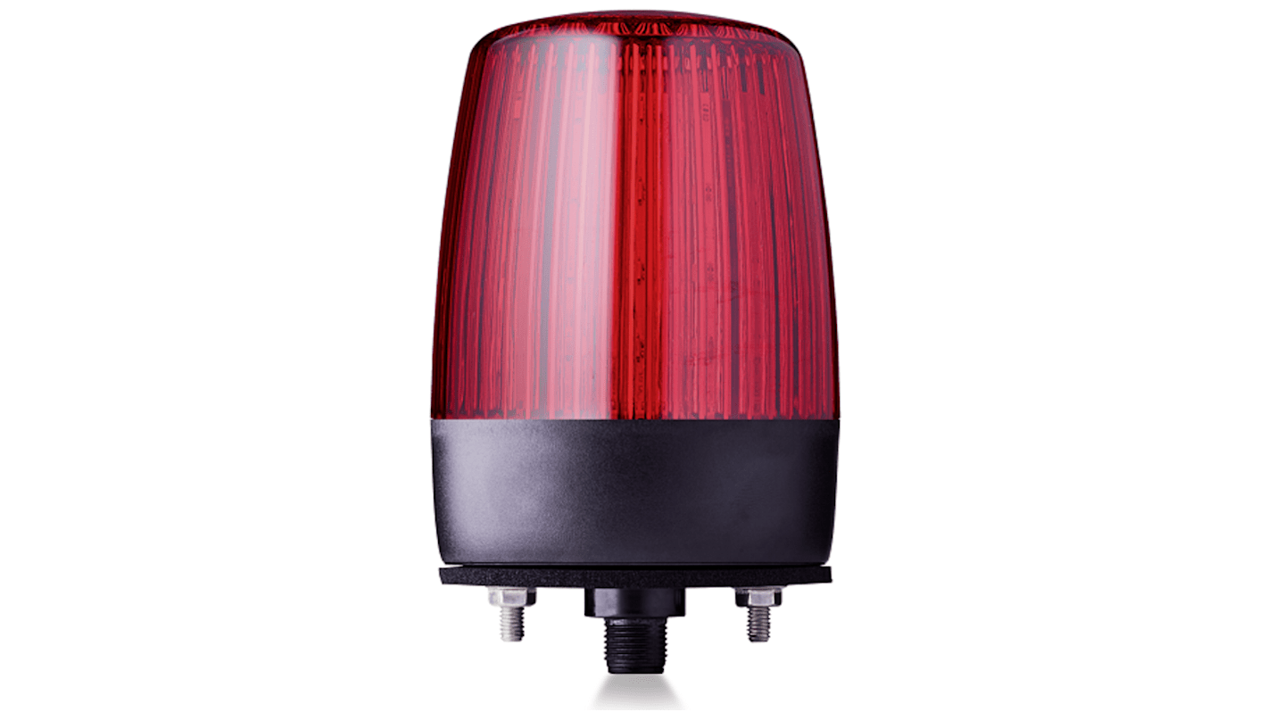 AUER Signal PDMC5 Series Red Flashing, Rotating, Steady, Strobe Beacon, 24 V ac/dc, Horizontal, Tube Mounting,