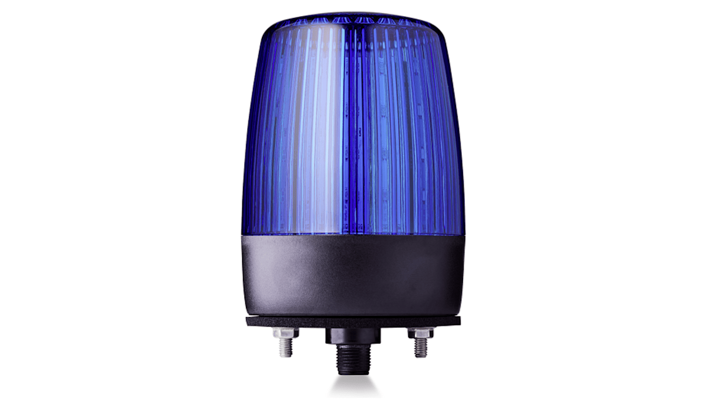 AUER Signal PDMC5 Series Blue Flashing, Rotating, Steady, Strobe Beacon, 24 V ac/dc, Horizontal, Tube Mounting,