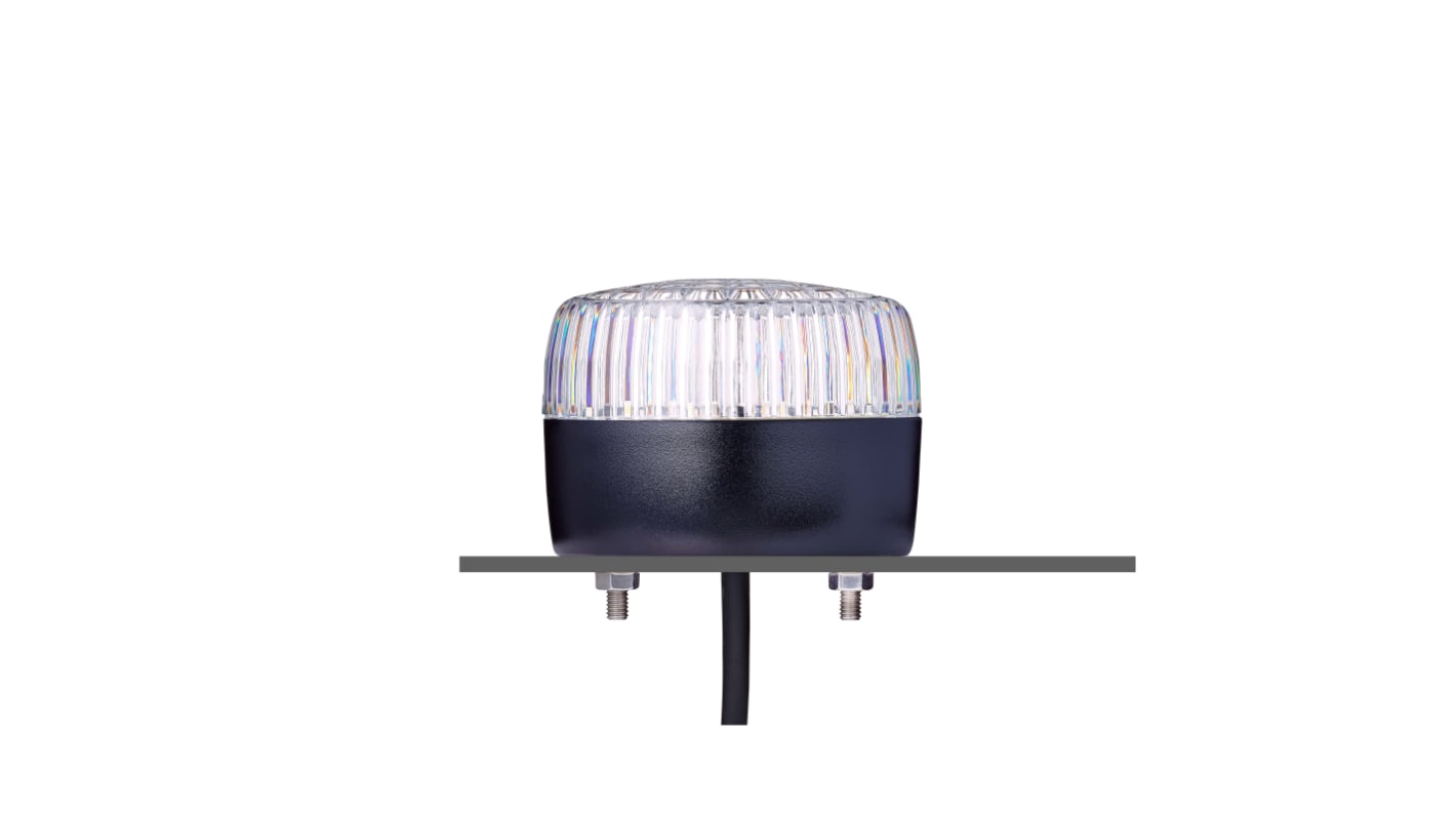 AUER Signal PCL Series Clear Multiple Effect Beacon, 24 V ac/dc, Horizontal, Tube Mounting, Vertical, LED Bulb, IP67,