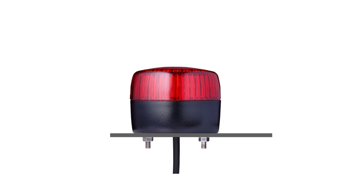 AUER Signal PFL Series Red Multi Strobe Beacon, 230/240 V, Horizontal, Tube Mounting, Vertical, LED Bulb, IP67, IP69