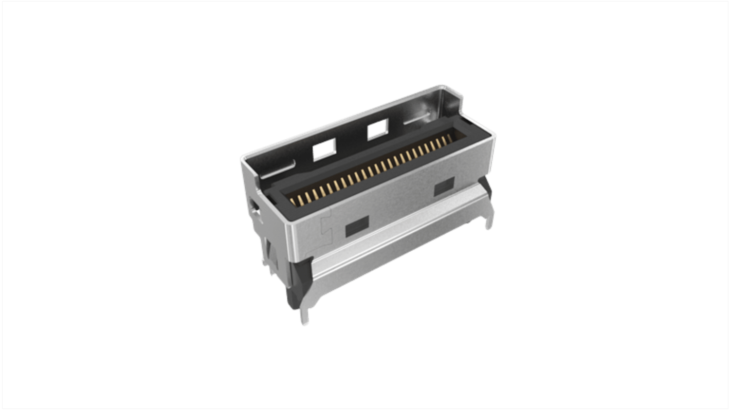 Amphenol ICC Vertical Edge Connector, 74-Contacts, 0.6mm Pitch