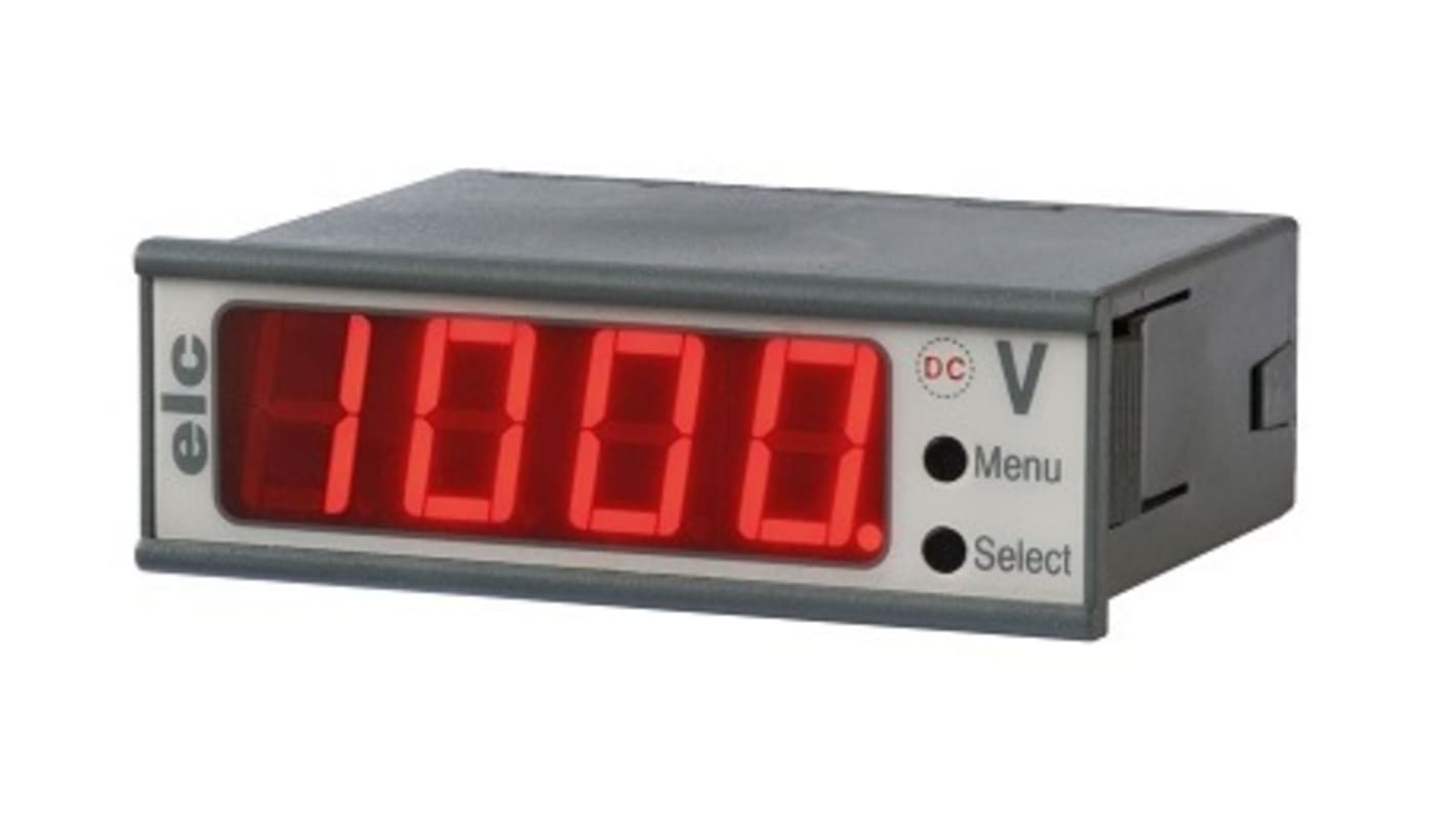 Amperímetro digital DC ELC, valor máx. 200mA, dim. 68 → 68.8mm x 22.2 → 22.5mm