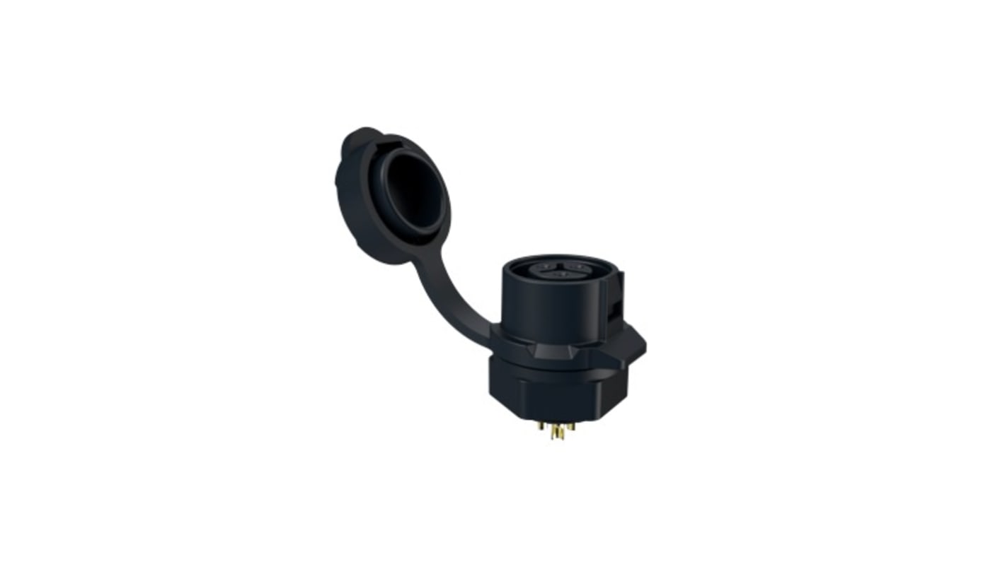 Amphenol Communications Solutions Circular Connector, 3 Contacts, Panel Mount, M12 Connector, Socket, IP67, MRD A Series