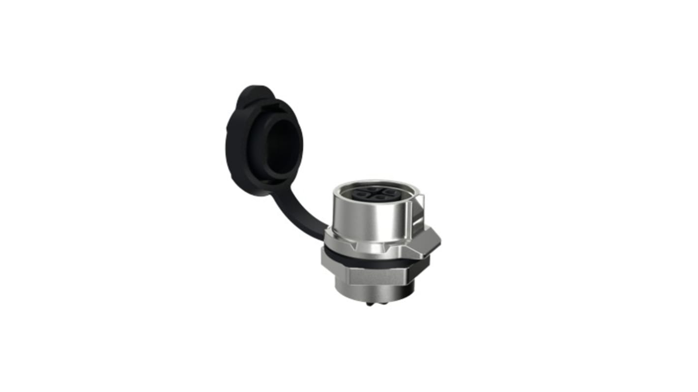 Amphenol Communications Solutions Circular Connector, 4 Contacts, Panel Mount, M16 Connector, Socket, IP67, MRD B Series