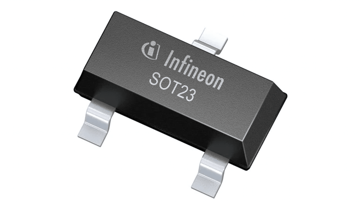 Infineon Pチャンネル MOSFETトランジスタ60 V 300 mA 表面実装 パッケージSOT-23 3 ピン