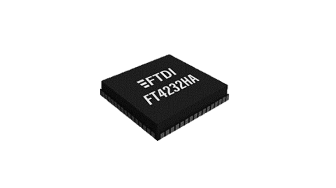 FTDI Chip FT4232HAQ-TRAY, USB Controller