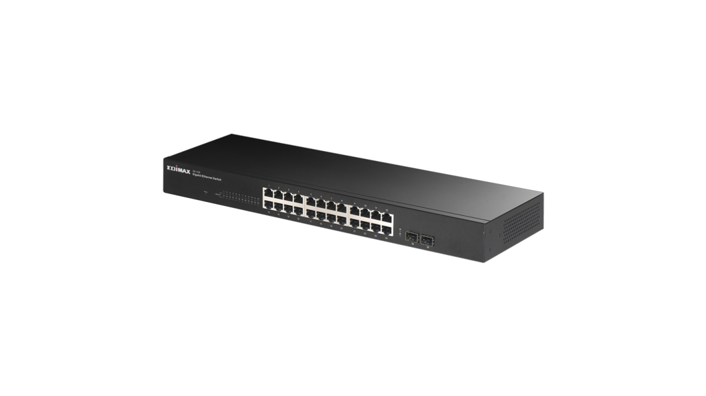 Edimax Unmanaged Ethernet Switch, 24 RJ45 Ports, 2000Mbit/s Transmission, 100 - 240V ac