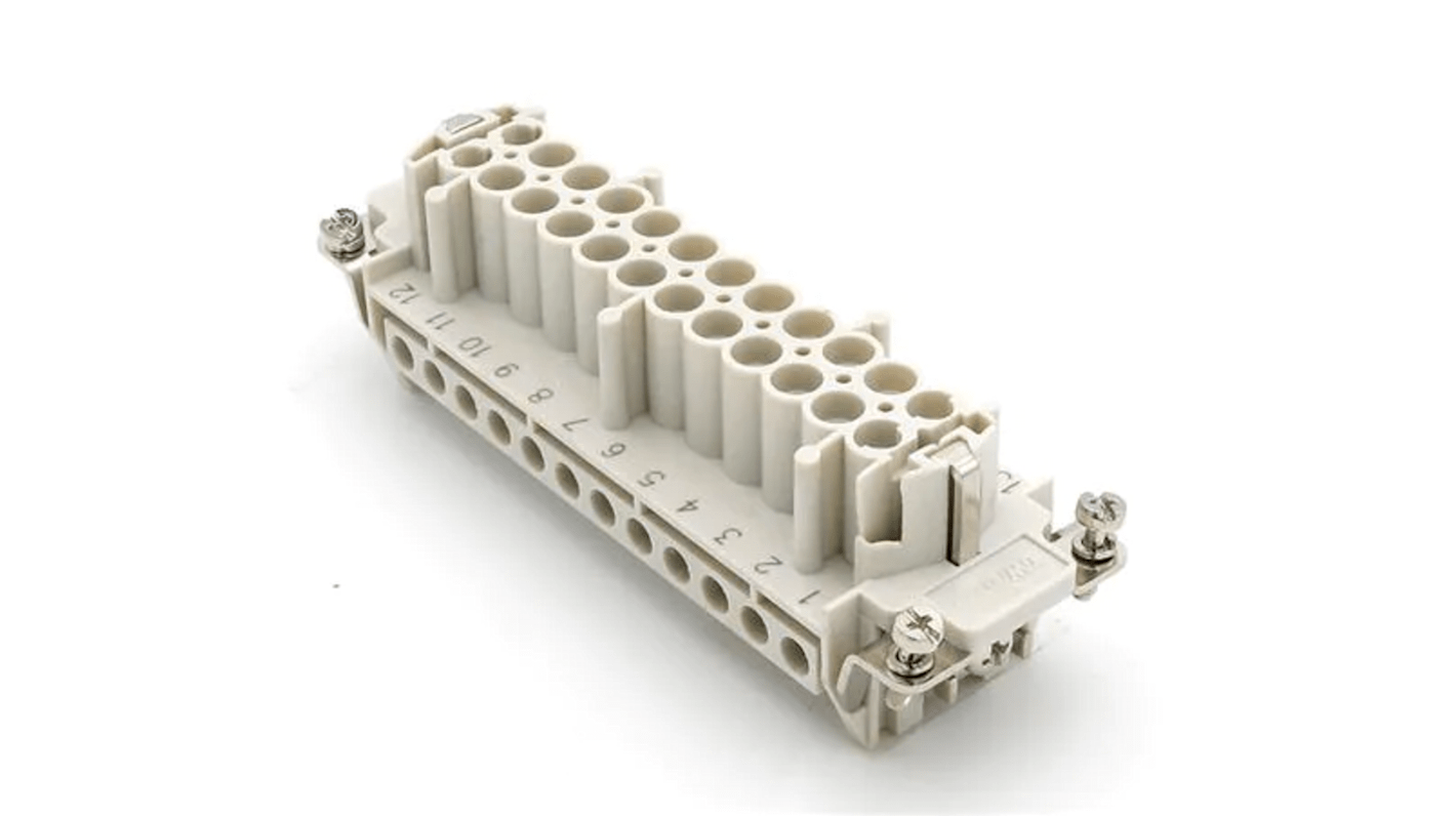 Molex 93601 Steckverbinder-Einsatz Schraubklemmeneinsatz. Terminal 24-polig / 16A, Schraubhalterung