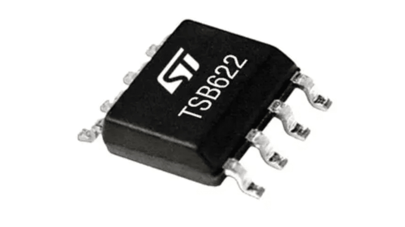 TSB622IDT STMicroelectronics, Operational Amplifier, Op Amp, RRO, 1.7MHz, 40 V, 8-Pin SO8