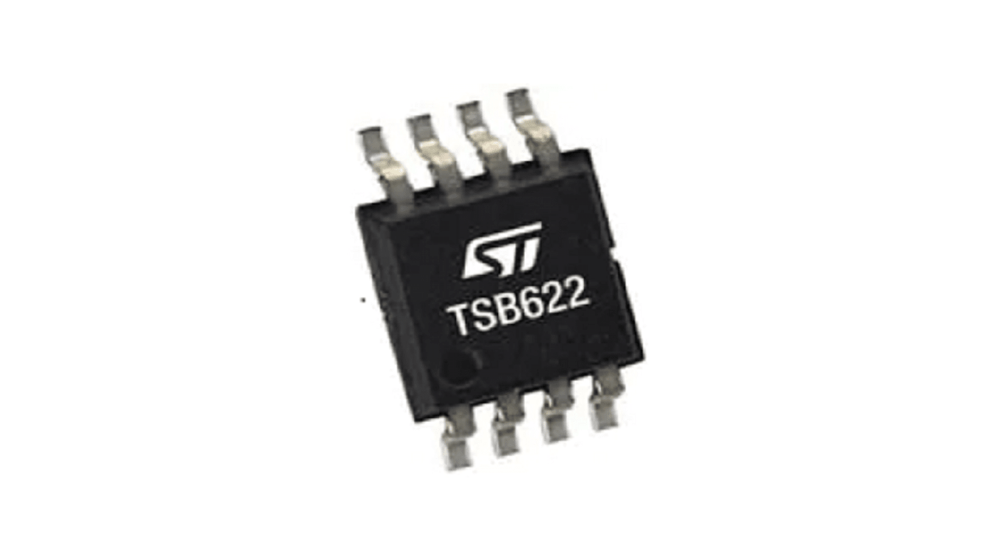 TSB622IYST STMicroelectronics, Operational Amplifier, Op Amp, RRO, 1.7MHz, 40 V, 8-Pin SO8
