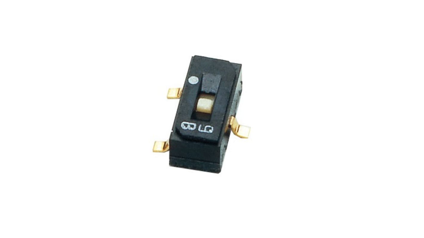 NIDEC COPAL ELECTRONICS GMBH Schiebeschalter 1-polig, 1-poliger Wechsler SMD 100 mA