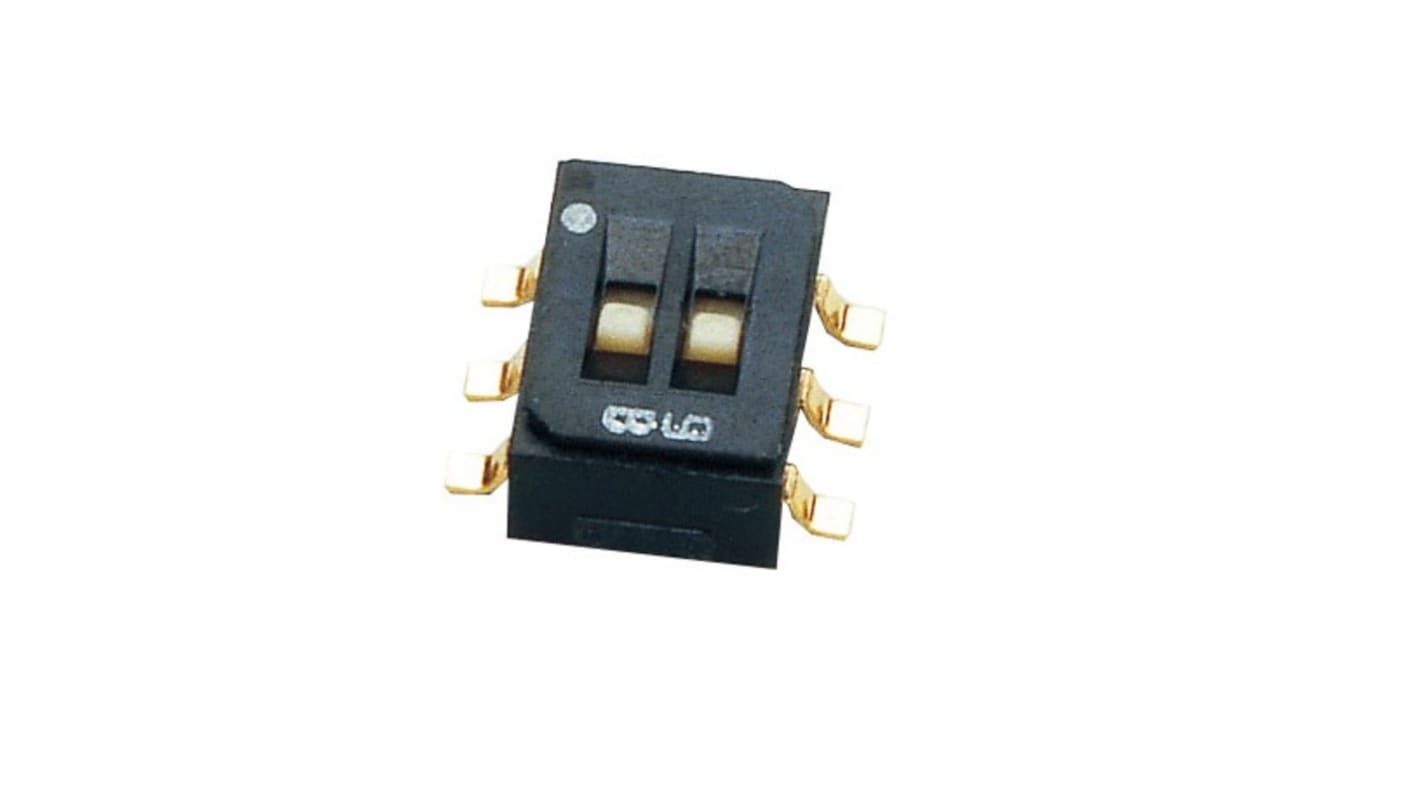 NIDEC COPAL ELECTRONICS GMBH Schiebeschalter 1-polig, 1-poliger Wechsler SMD 100 mA