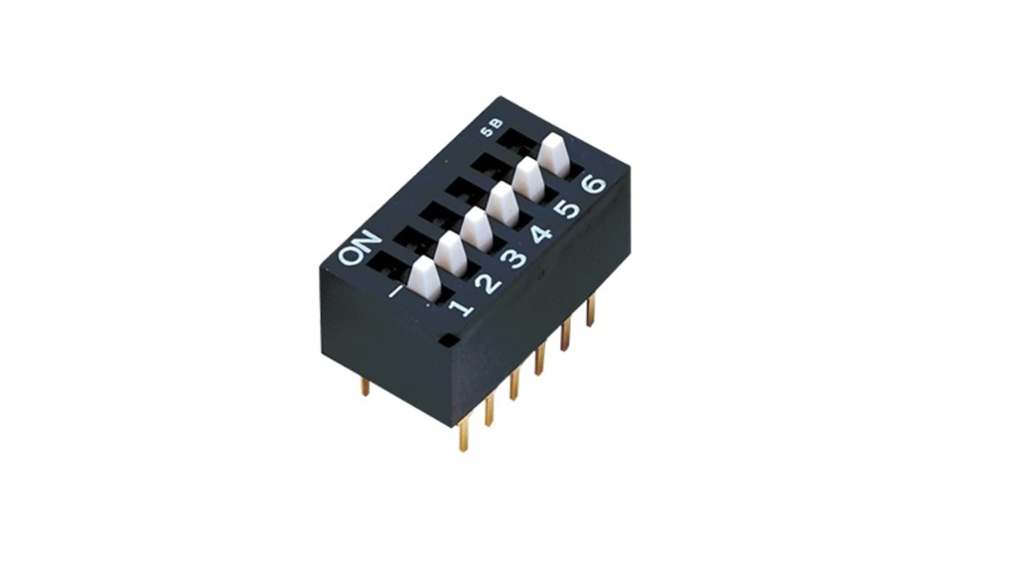 NIDEC COPAL ELECTRONICS GMBH Schiebeschalter, 1-poliger Einschalter THT 100 mA