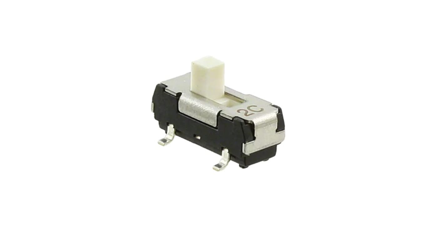 NIDEC COPAL ELECTRONICS GMBH Schiebeschalter 1-polig, 1-poliger Wechsler SMD 200 mA