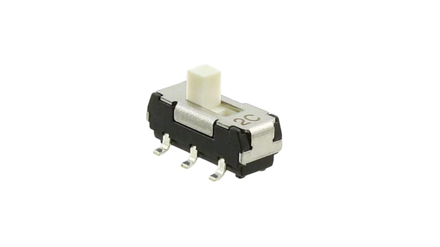 NIDEC COPAL ELECTRONICS GMBH Schiebeschalter 2-polig, 2-poliger Wechsler SMD 200 mA