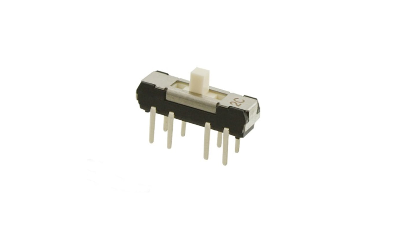 NIDEC COPAL ELECTRONICS GMBH Schiebeschalter 2-polig, 2-poliger Wechsler SMD 200 mA