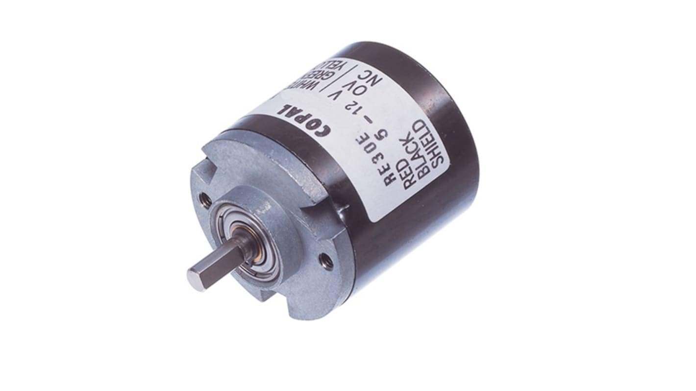 Encoder ottico NIDEC COPAL ELECTRONICS GMBH 100 impulsi/giro, 24V cc, diametro albero 4 mm