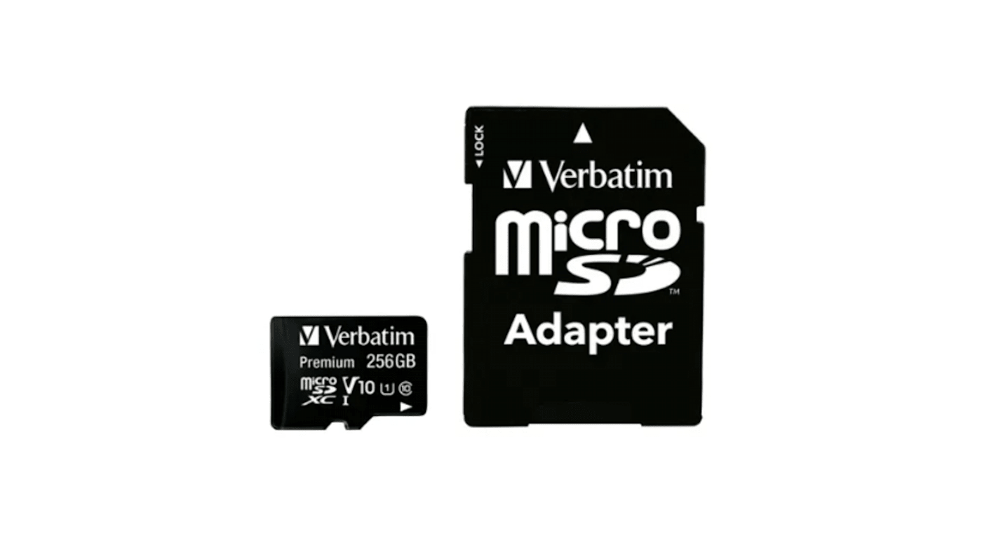 Verbatim 256 GB MicroSDXC Micro SD Card, Class 10