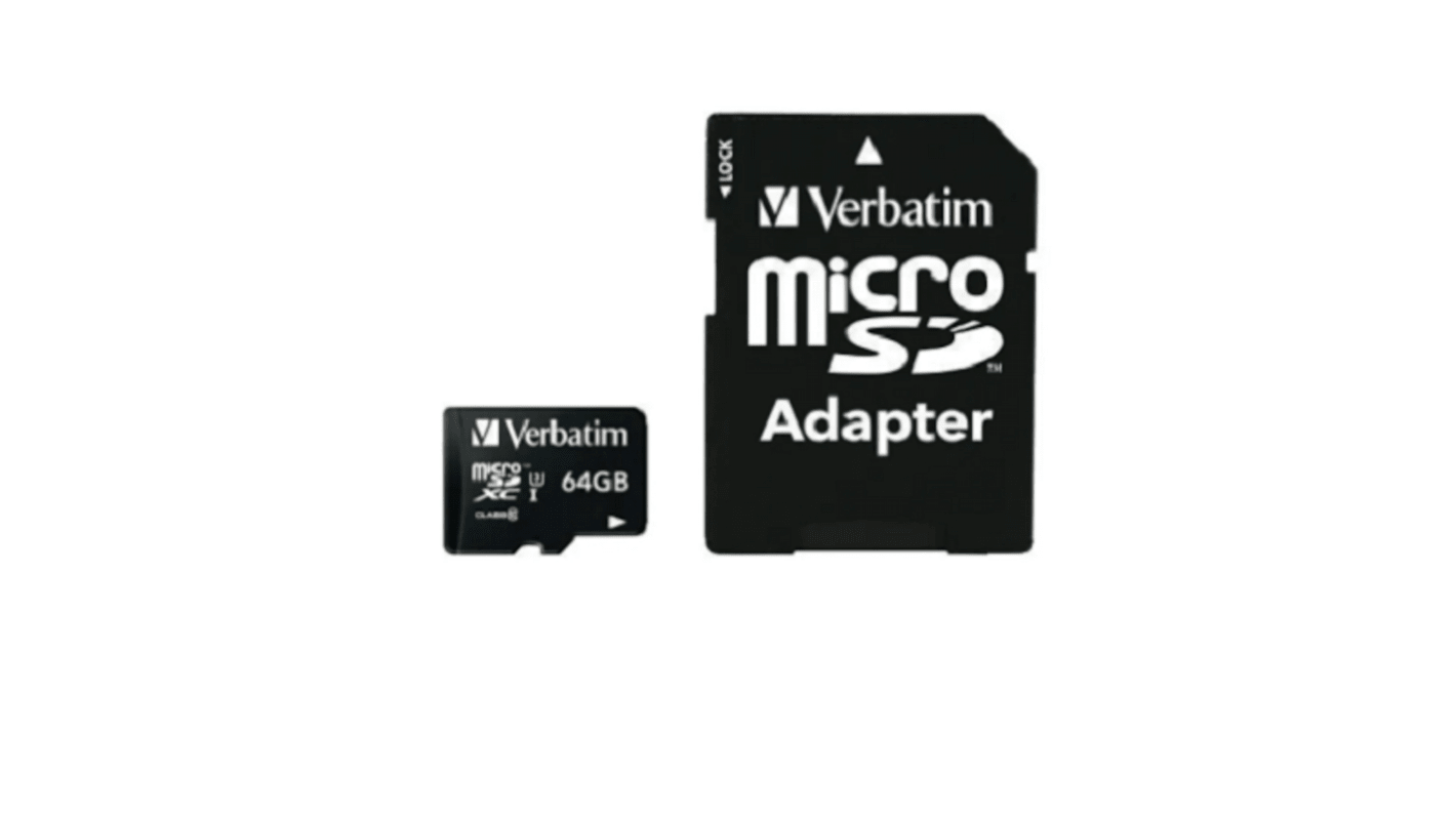 47042 Verbatim 64 GB MicroSDXC Micro SD Card, V30 RS