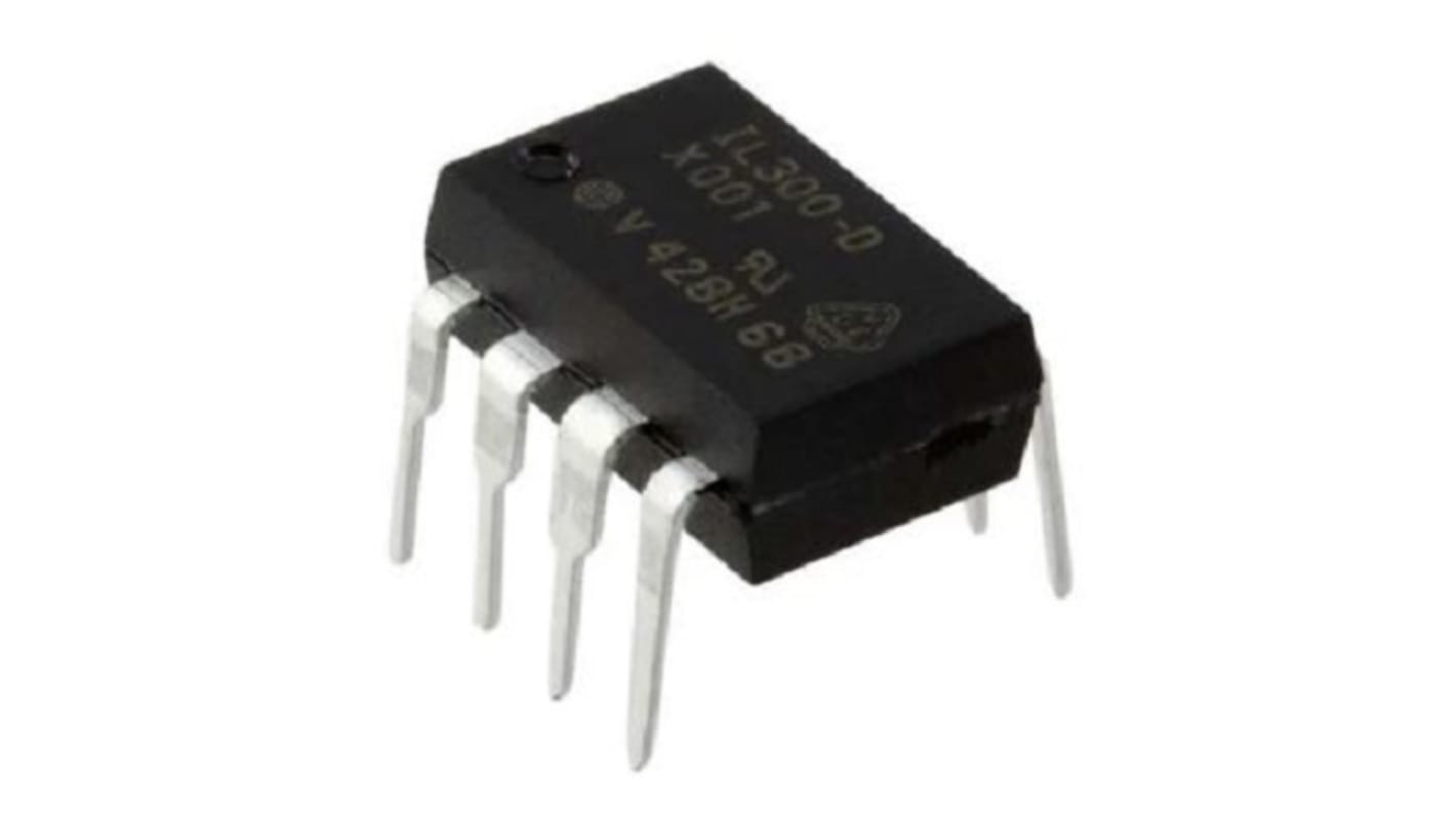 Optoacoplador Vishay IL300 de 1 canal, Vf= 1.5V, OUT. Fotodiodo, mont. pasante, encapsulado DIP, 8 pines