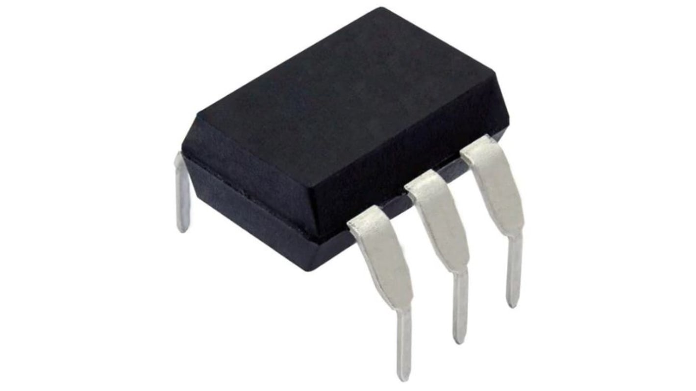 Optoacoplador Vishay MOC de 1 canal, Vf= 1.5V, OUT. Fototransistor, mont. pasante, encapsulado DIP, 6 pines