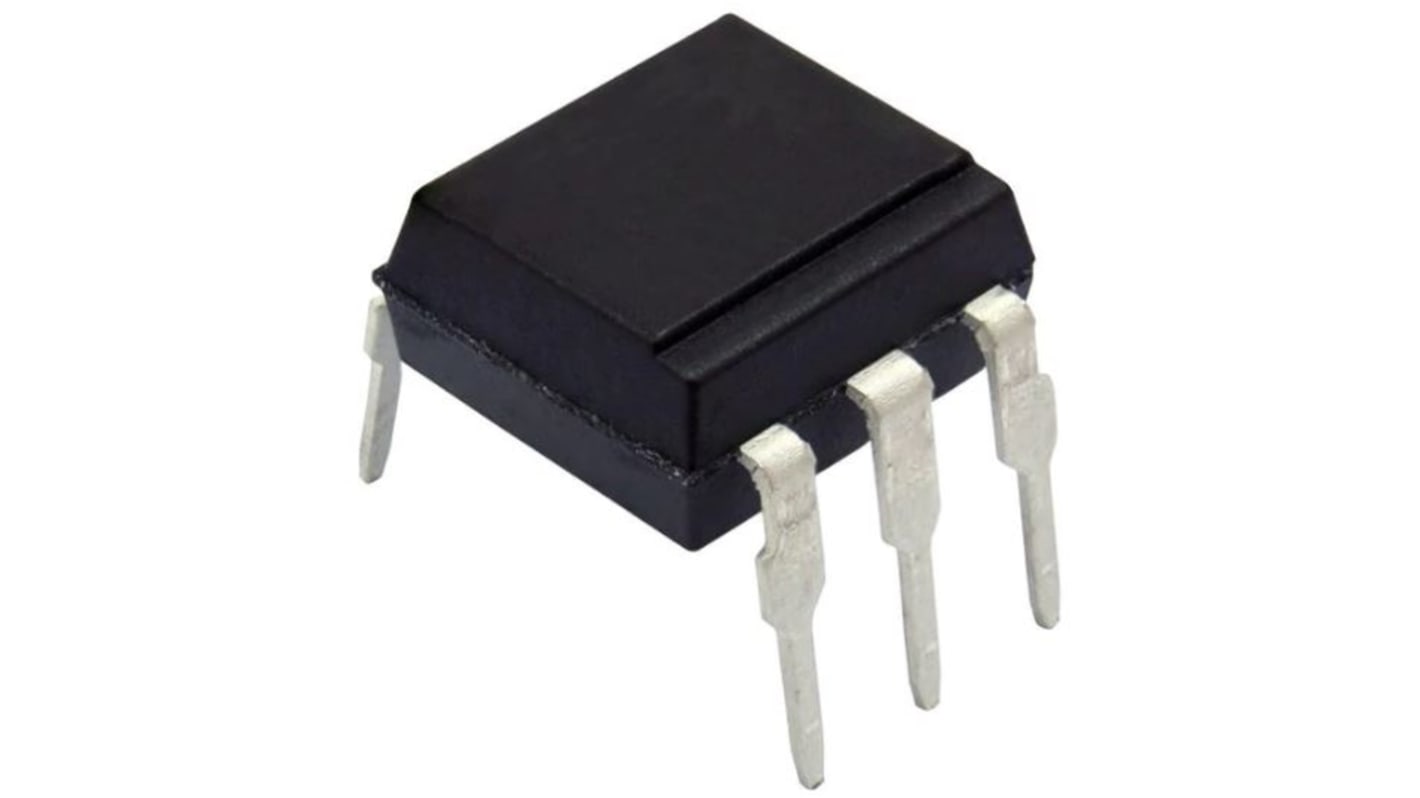 Optoacoplador Vishay TCDT de 1 canal, Vf= 1.6V, OUT. Fototransistor, mont. pasante, encapsulado DIP, 6 pines