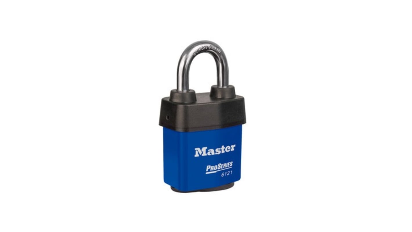 Lucchetto con chiave Master Lock, anello da 8mm, L. 29mm