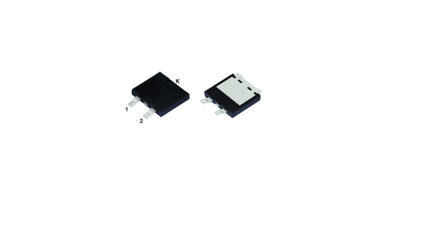 Rectificador y diodo Schottky, V60DL63CHM3/I, Rectificador Schottky, 60A, 60V Barrera Schottky, SMPD (TO-263AC)