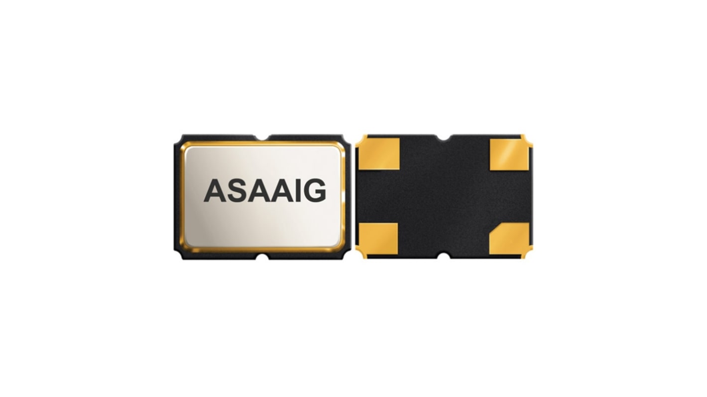 Abracon, 16MHz Clock Oscillator Crystal Oscillator, ± 30ppm CMOS Hermetically Seam-sealed Ceramic ASAAIG5-16.000MHz-Y-T3