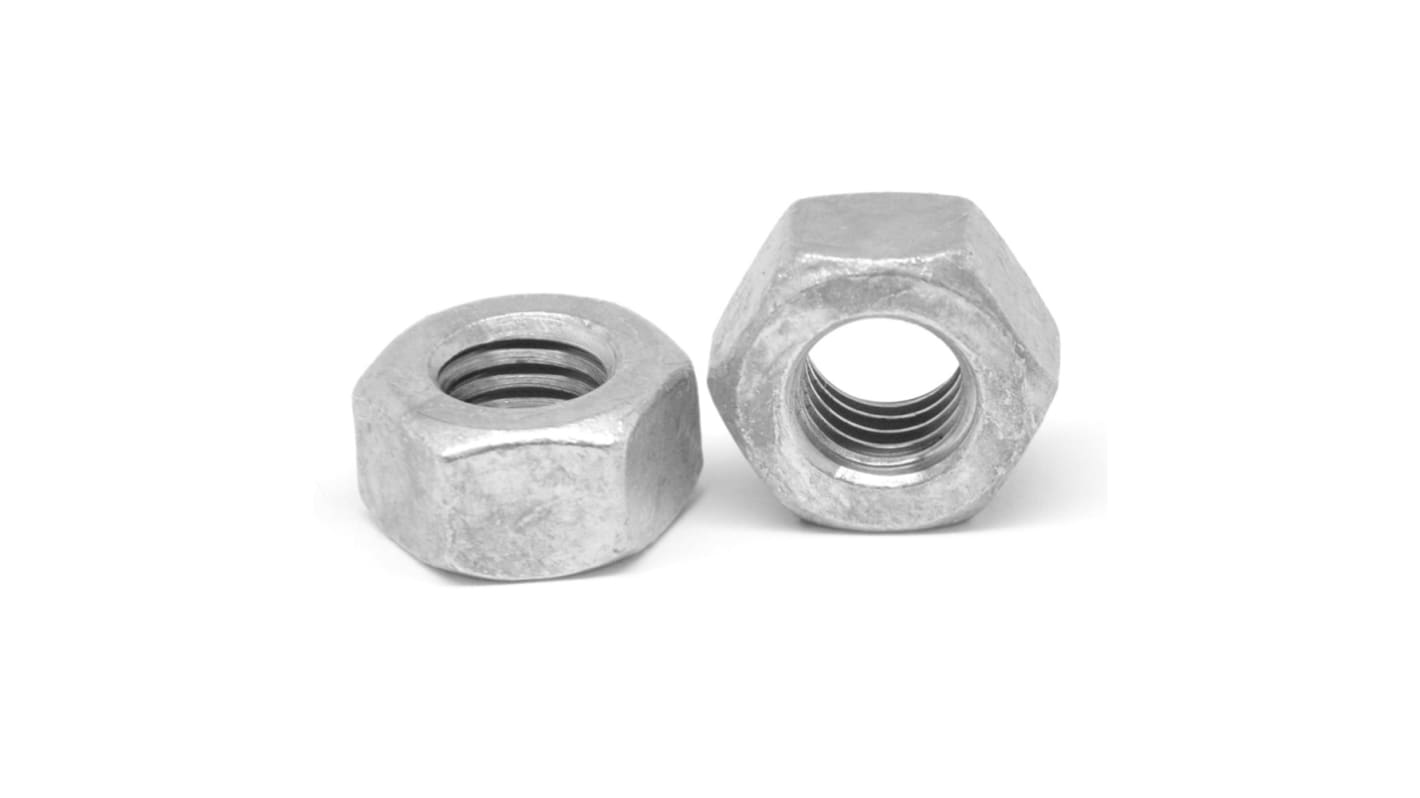 RS PRO Steel Hex Nut, 1/2-13in