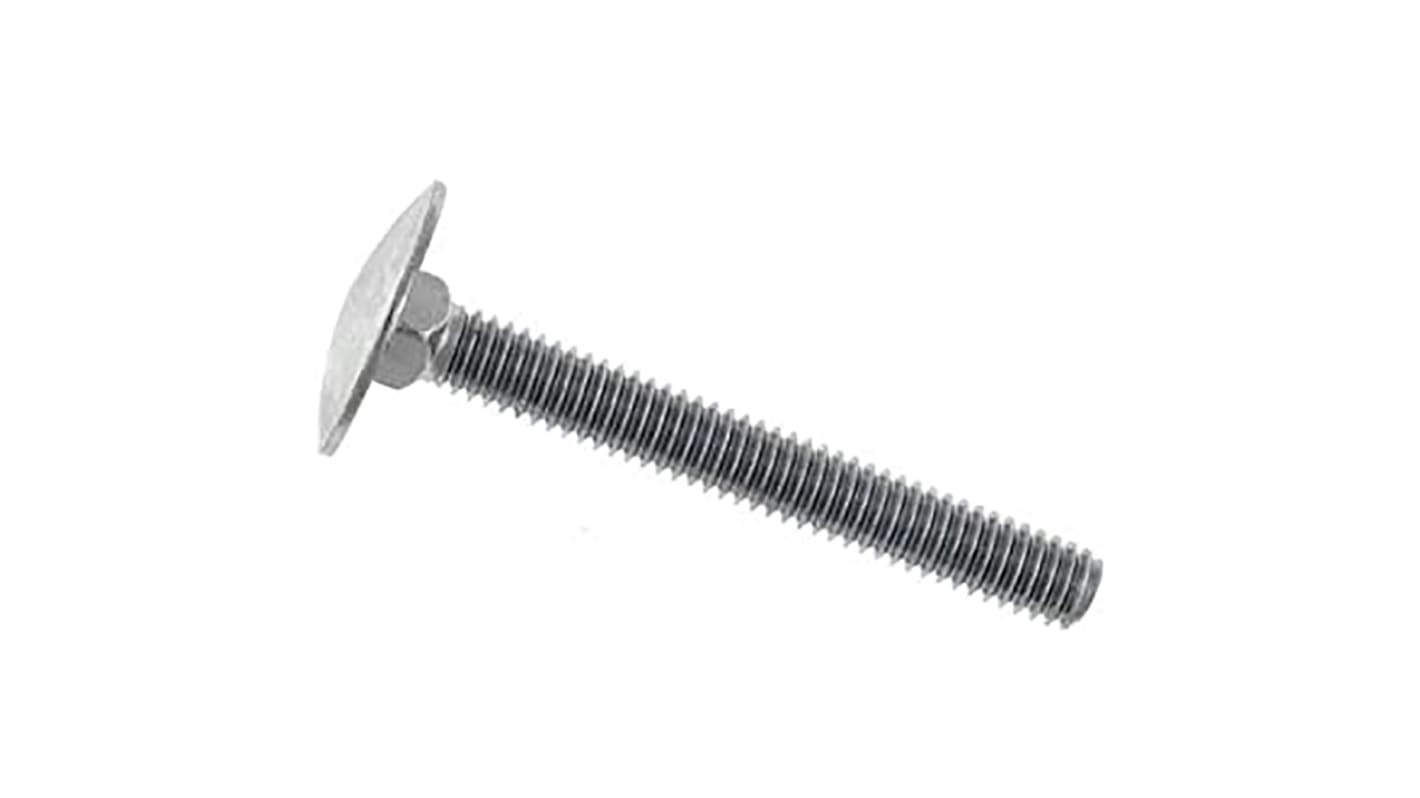 RS PRO Steel, Hex Bolt, 1/4-20 x 1 1/4in