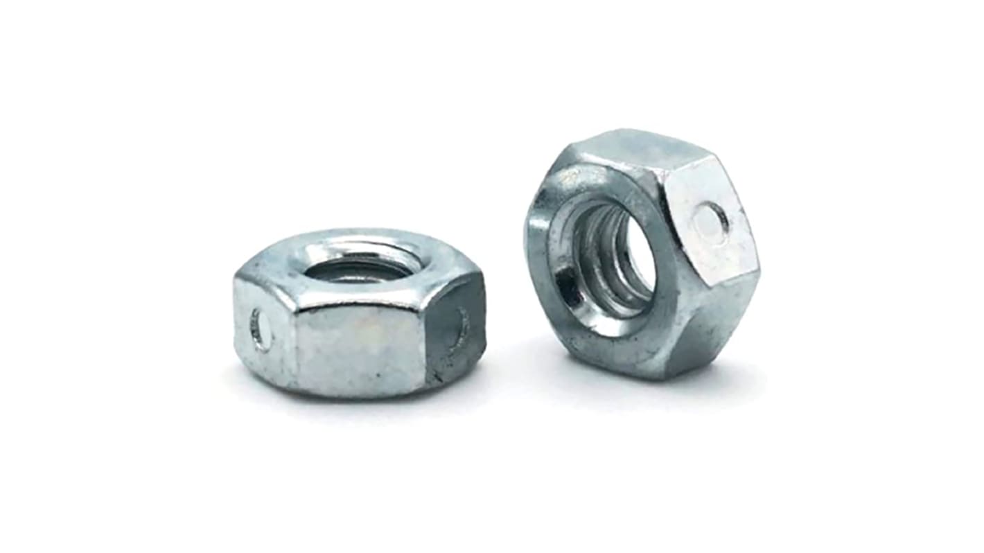 RS PRO Steel Lock Nut, 1/4-28in