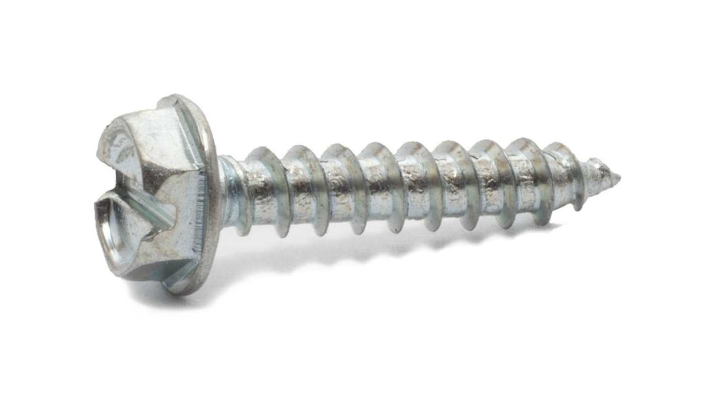 RS PRO Zinc Steel Self Tapping Screw, 1 1/2in Long RS