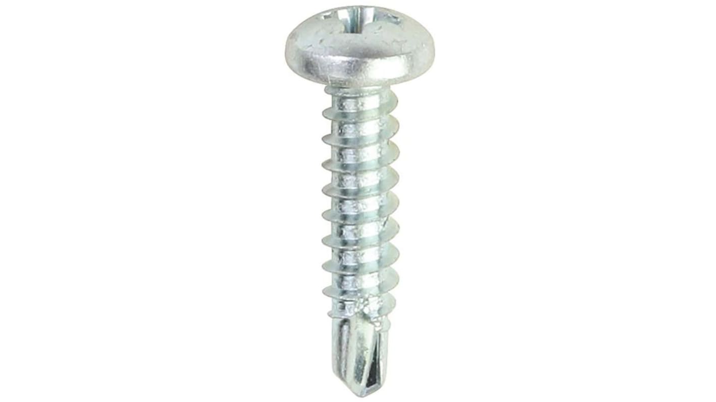 RS PRO Zinc Steel Self Drilling Screw x 5/8in Long