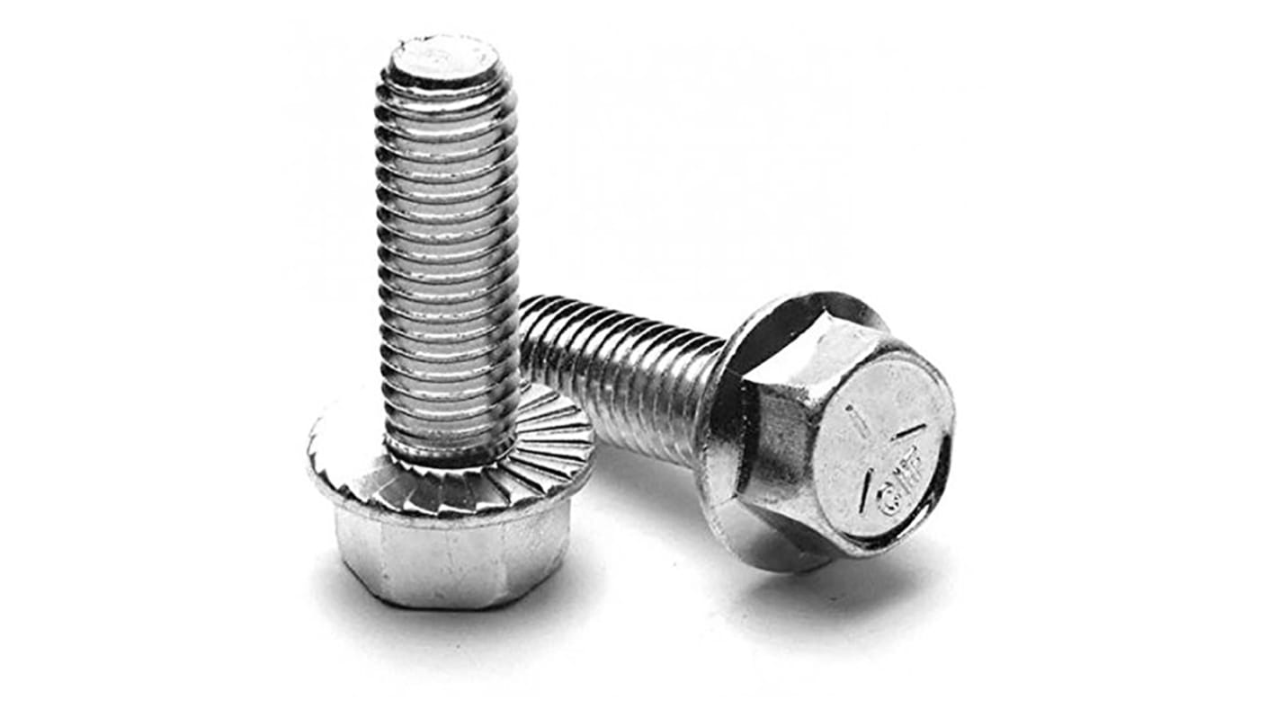 RS PRO Steel, Hex Bolt, 1/4-20in x 3/4in