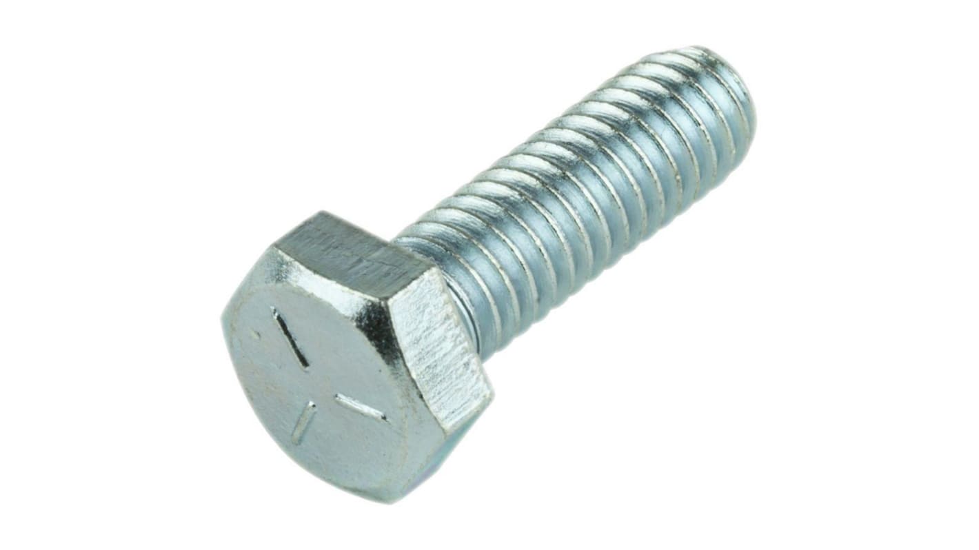 RS PRO Steel Hex, Hex Bolt, 1/4-20in x 5 1/2in