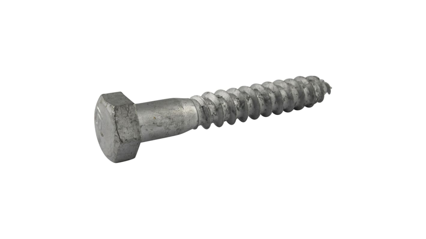 Steel Coach Bolt, 1/4in x 1 1/4in