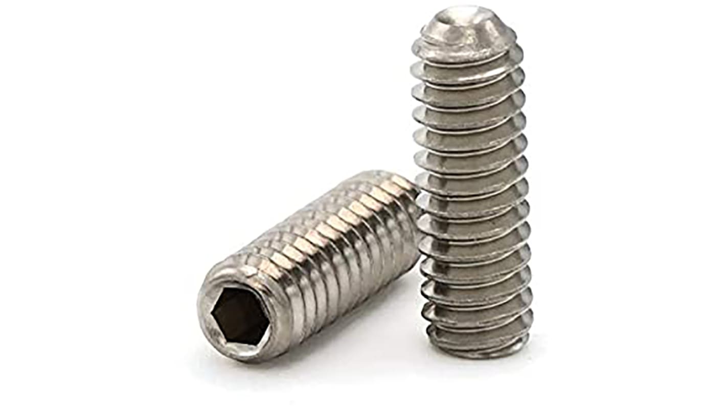 Steel Socket 1/8in x 2in Grub Screw