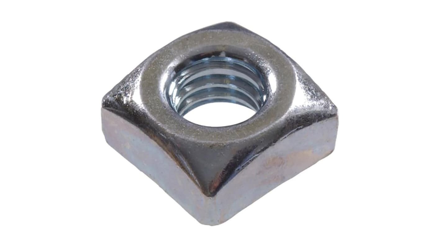 RS PRO 5/16-18in Steel Square Nuts Mild Steel, Zinc Finish