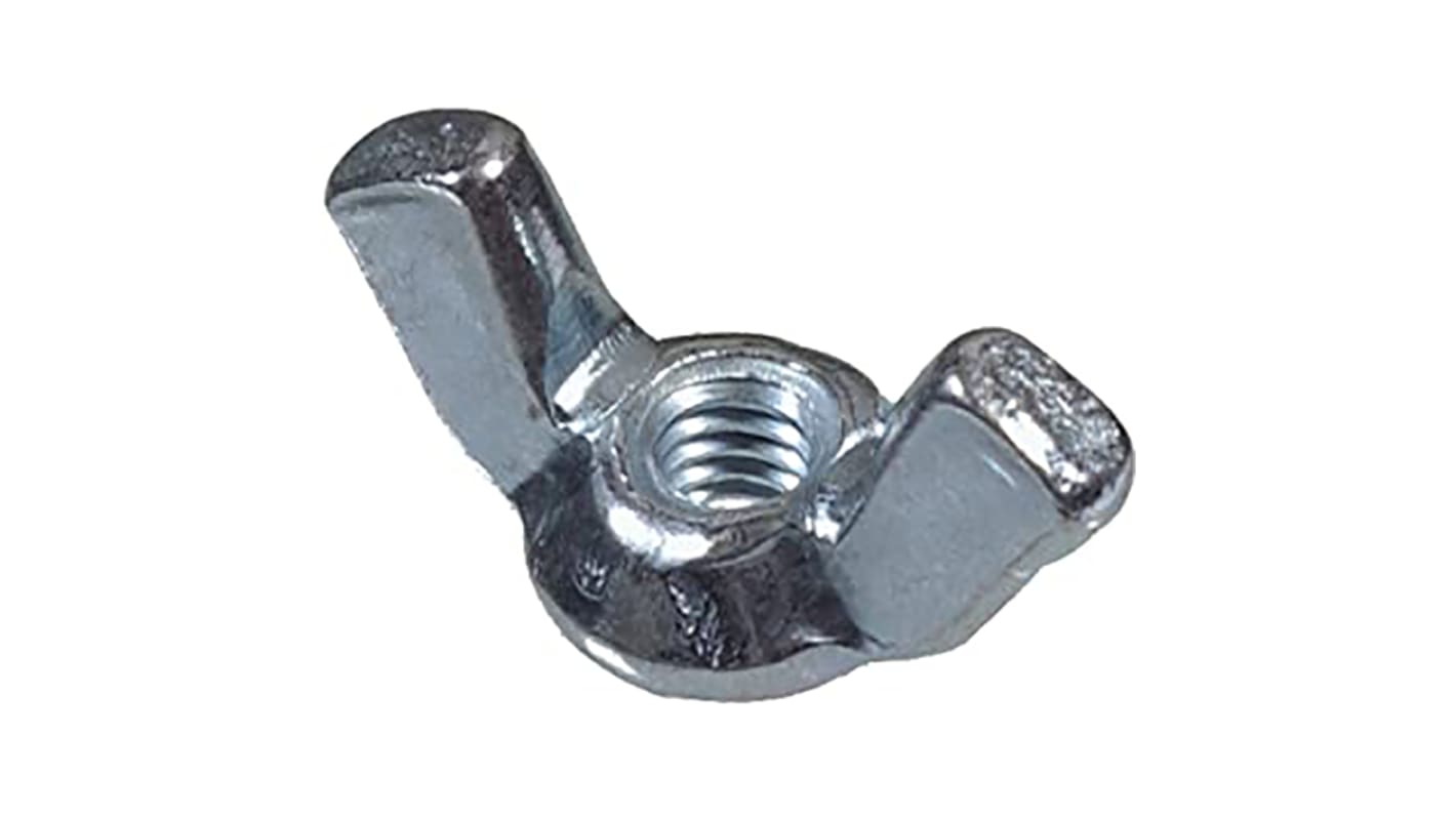 Zinc Steel Wingnut, 1/4-28in, Forged Steel