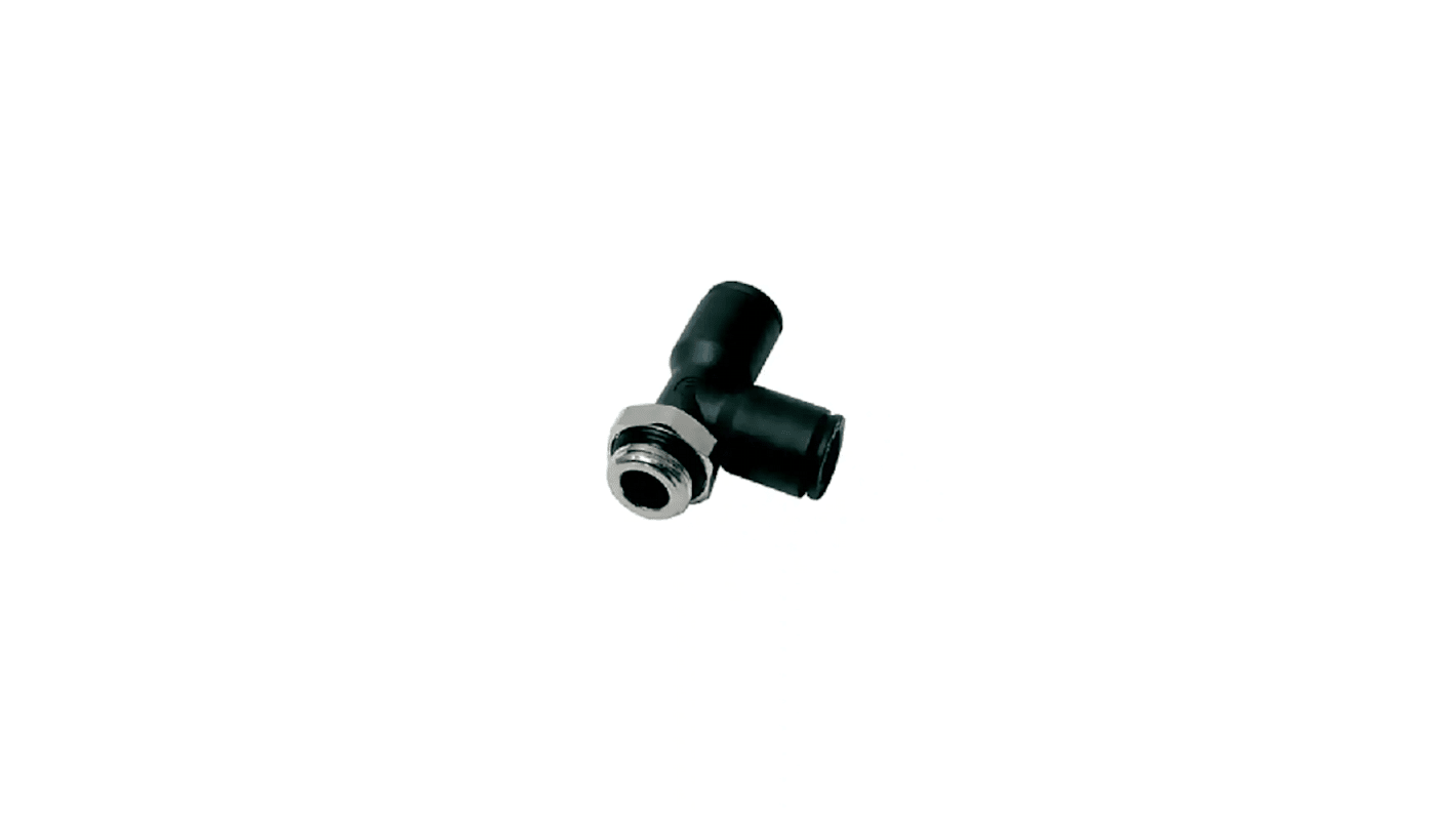 Legris 3193 Series Tee Threaded Adaptor, G 1/4 Male to Push In 6 mm, Threaded-to-Tube Connection Style