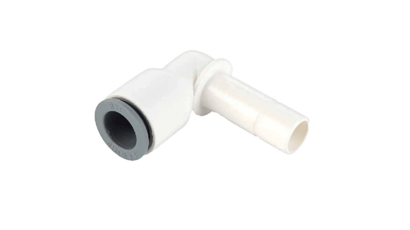 Adaptateur tube à tube coudé Legris 6382 vers Enfichable 10 mm Enfichable 10 mm 1 x 10 mm Push-in, entrée 1 x