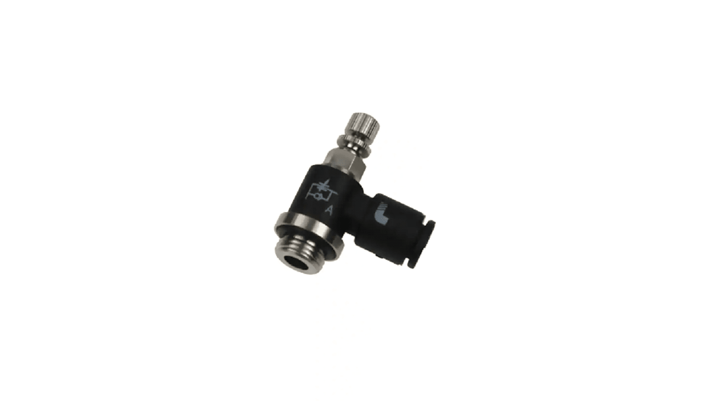 Legris 7660 Series Threaded Flow Regulator, M3 x 0.5 Male Inlet Port x 3mm Tube Outlet Port