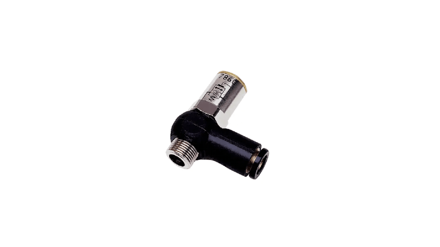 Regolatore di flusso Legris serie 7860, ingresso G 3/8 Maschio, uscita tubo 10mm