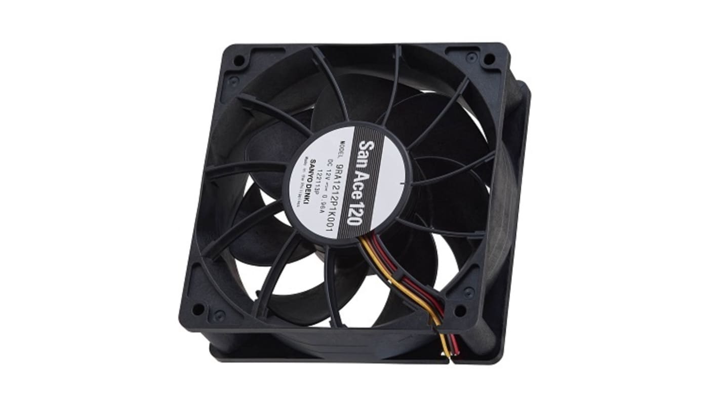 Ventilador Axial Sanyo Denki de 120 x 120 x 38mm, 12 V dc, 11.5W