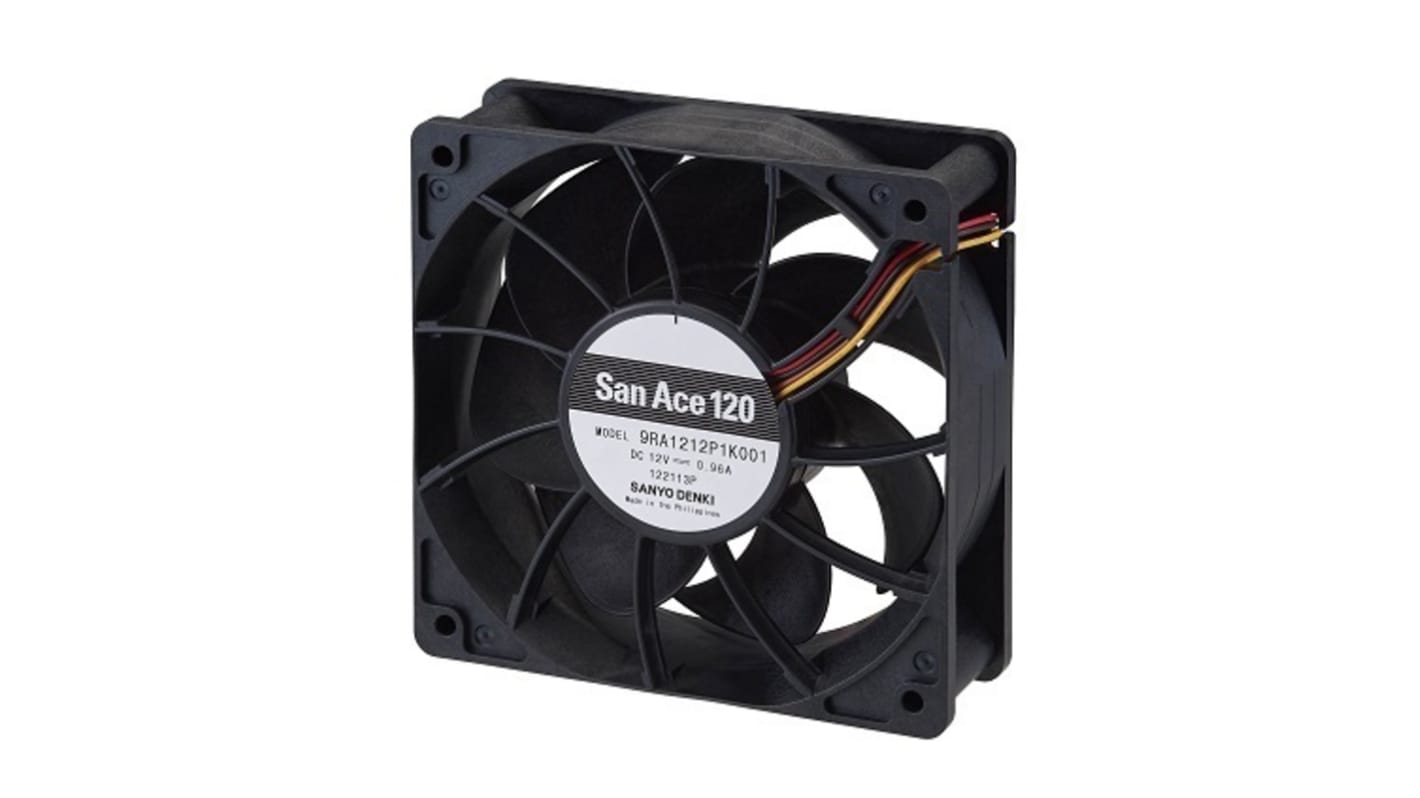 Ventilador Axial Sanyo Denki de 120 x 120 x 38mm, 24 V dc, 11.5W